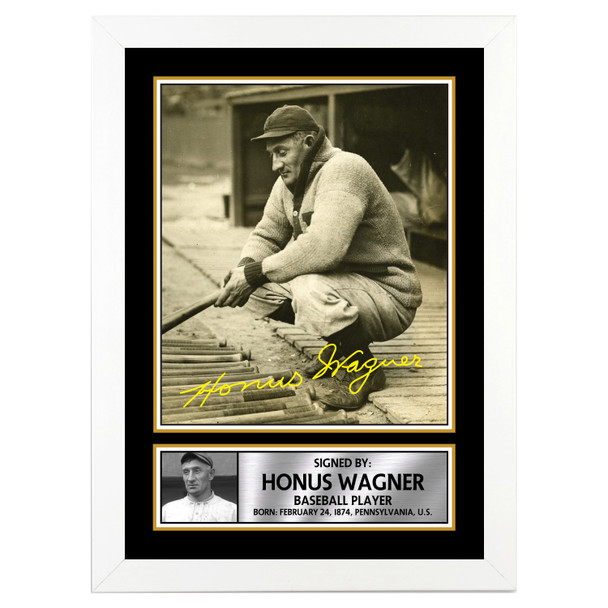 Honus Wagner - Baseball Player - Autographed Poster Print Photo Signature GIFT