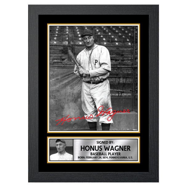 Honus Wagner 2 - Baseball Player - Autographed Poster Print Photo Signature GIFT