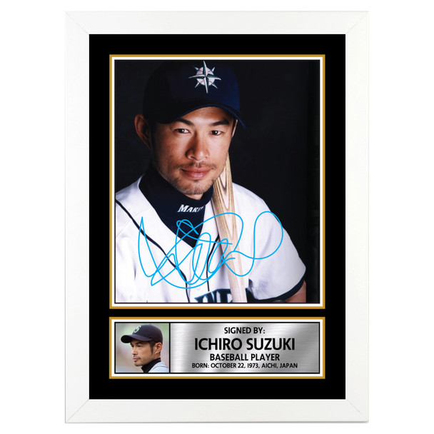 Ichiro Suzuki - Baseball Player - Autographed Poster Print Photo Signature GIFT