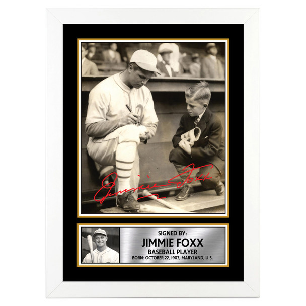 Jimmie Foxx - Baseball Player - Autographed Poster Print Photo Signature GIFT