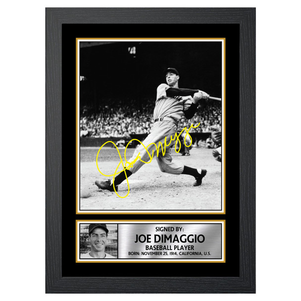 Joe DiMaggio 2 - Baseball Player - Autographed Poster Print Photo Signature GIFT