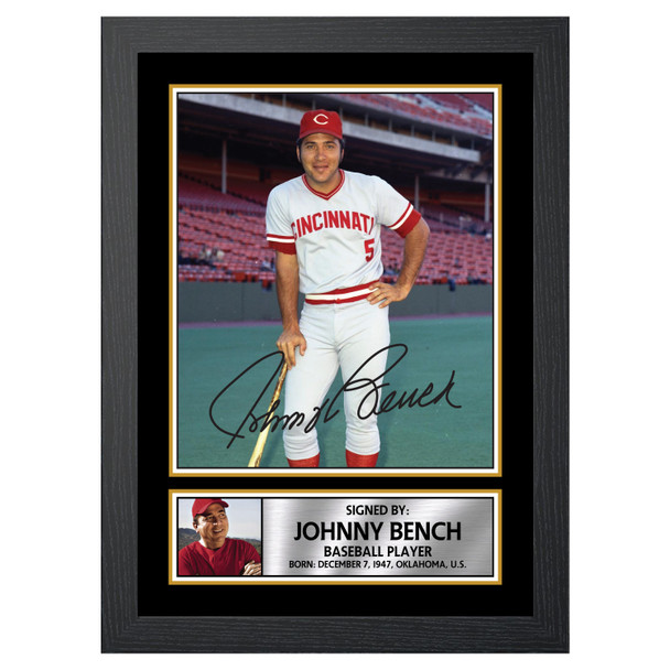 Johnny Bench 2 - Baseball Player - Autographed Poster Print Photo Signature GIFT