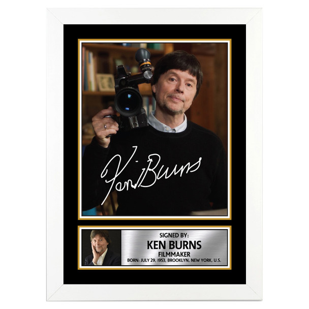Ken Burns 2 - Baseball Player - Autographed Poster Print Photo Signature GIFT