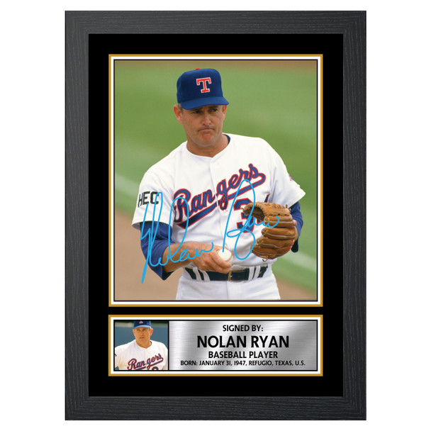 Nolan Ryan - Baseball Player - Autographed Poster Print Photo Signature GIFT