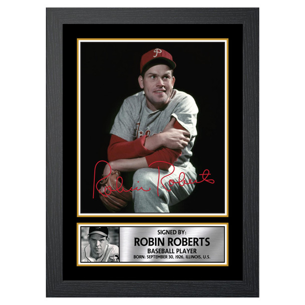Robin Roberts 2 - Baseball Player - Autographed Poster Print Photo Signature GIFT