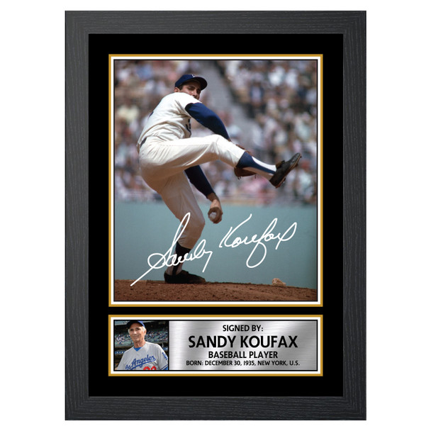 Sandy Koufax 2 - Baseball Player - Autographed Poster Print Photo Signature GIFT