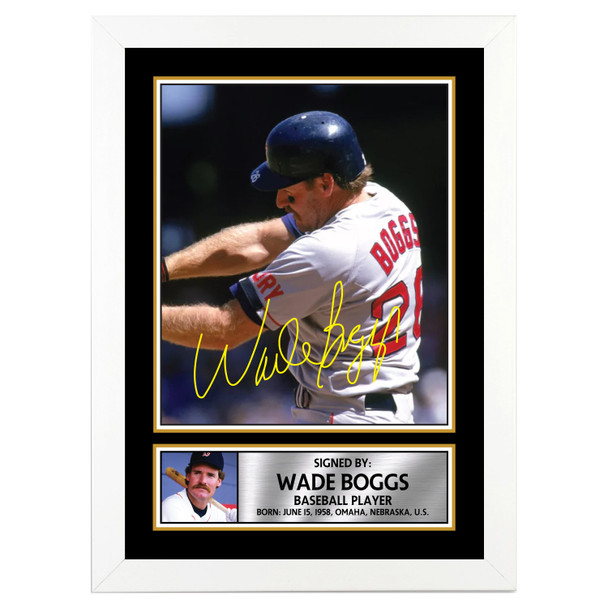 Wade Boggs - Baseball Player - Autographed Poster Print Photo Signature GIFT