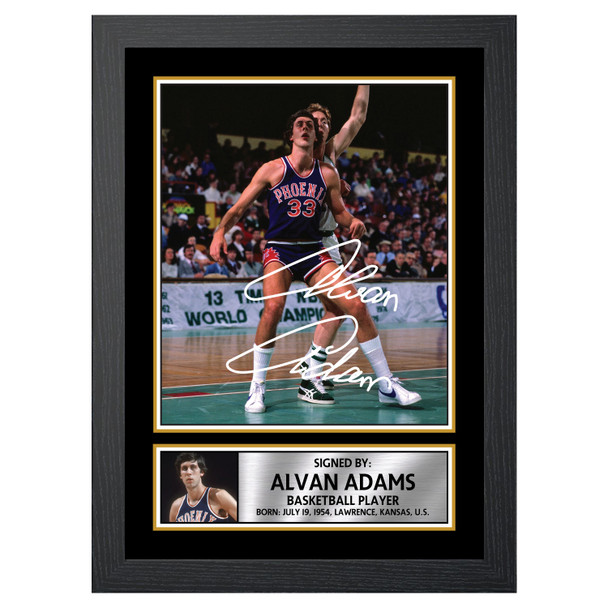 Alvan Adams Basketball Player Autographed Poster Print Photo Signature Gift