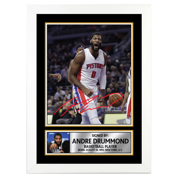 Andre Drummond 2 - Basketball Player - Autographed Poster Print Photo Signature GIFT