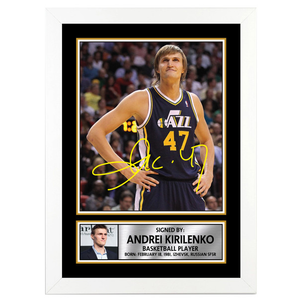 Andrei Kirilenko 2 - Basketball Player - Autographed Poster Print Photo Signature GIFT