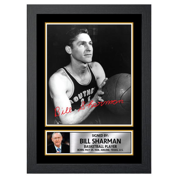 Bill Sharman - Basketball Player - Autographed Poster Print Photo Signature GIFT