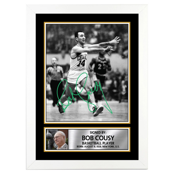 Bob Cousy 2 - Basketball Player - Autographed Poster Print Photo Signature GIFT