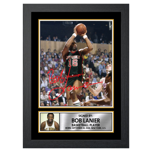 Bob Lanier - Basketball Player - Autographed Poster Print Photo Signature GIFT