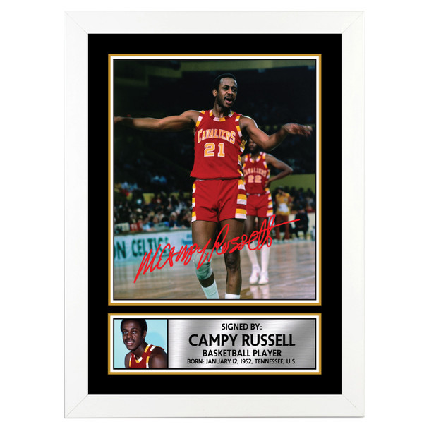 Campy Russell - Basketball Player - Autographed Poster Print Photo Signature GIFT