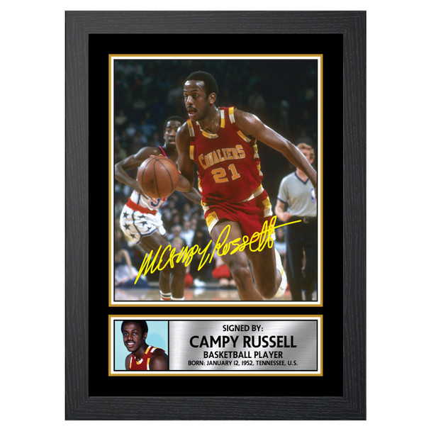 Campy Russell 2 - Basketball Player - Autographed Poster Print Photo Signature GIFT