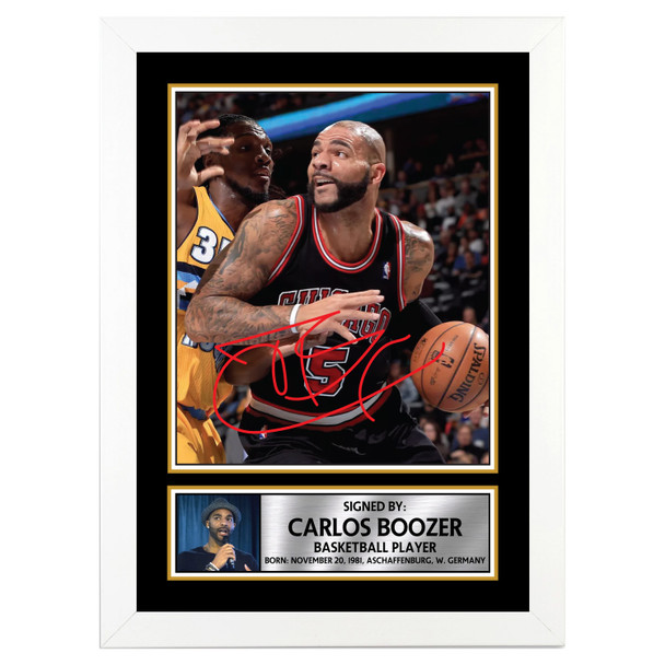 Carlos Boozer - Basketball Player - Autographed Poster Print Photo Signature GIFT