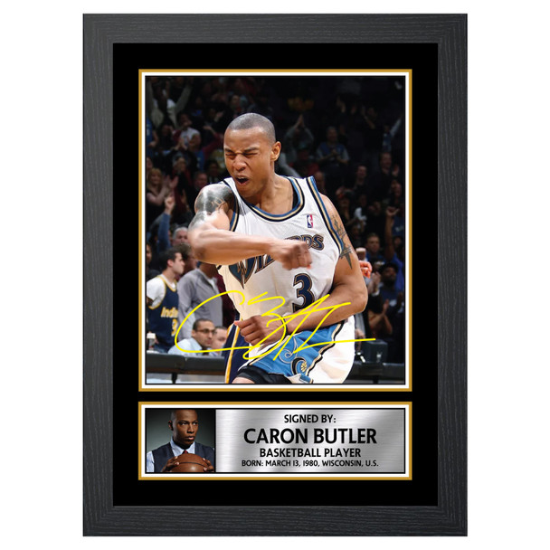 Caron Butler 2 - Basketball Player - Autographed Poster Print Photo Signature GIFT