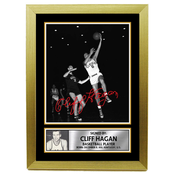 Cliff Hagan - Basketball Player - Autographed Poster Print Photo Signature GIFT