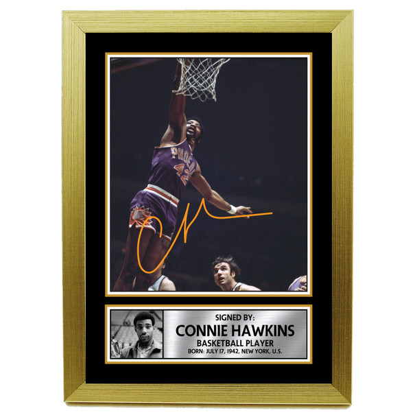 Connie Hawkins Basketball Player Autographed Poster Print Photo Signature Gift