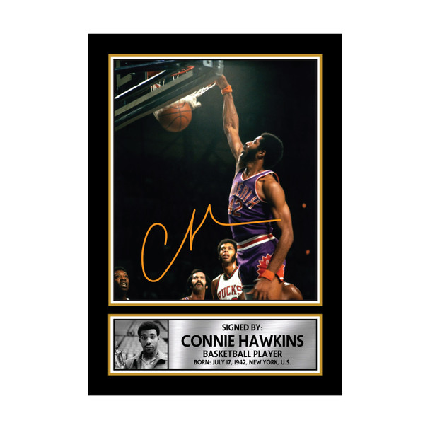 Connie Hawkins 2 - Basketball Player - Autographed Poster Print Photo Signature GIFT