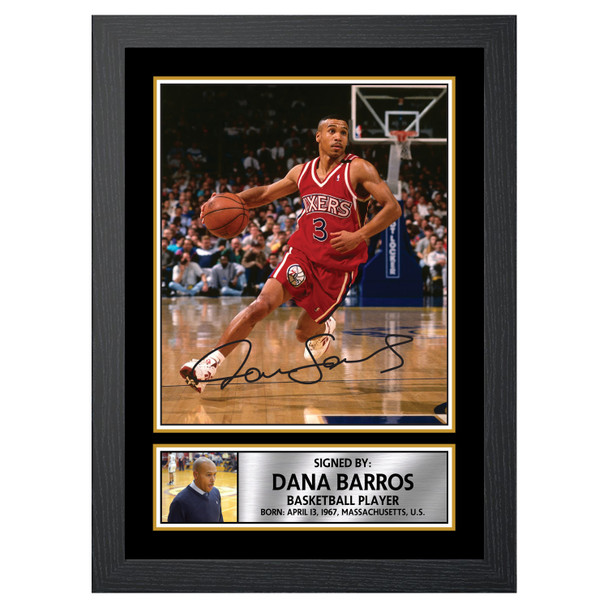 Dana Barros 2 - Basketball Player - Autographed Poster Print Photo Signature GIFT