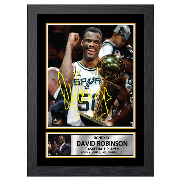 David Robinson 2 - Basketball Player - Autographed Poster Print Photo Signature GIFT
