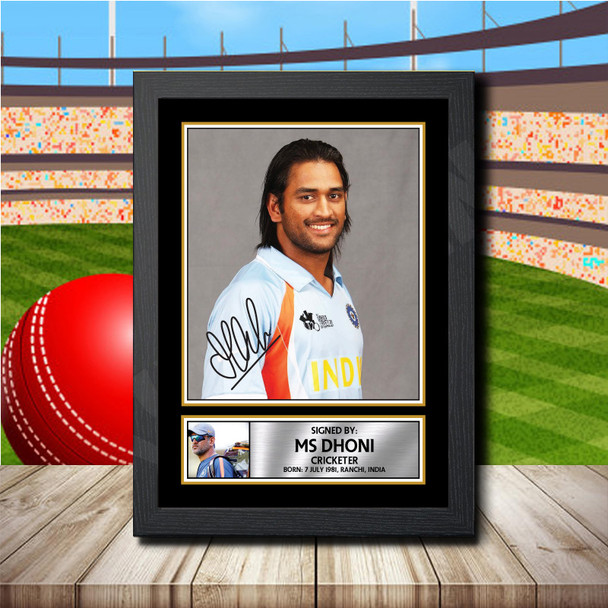 Ms Dhoni 2 - Signed Autographed Cricket Star Print