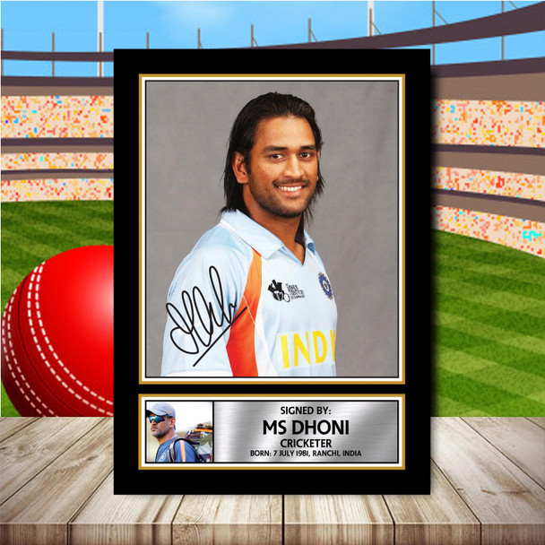 Ms Dhoni 2 Signed Autographed Cricket Star Print Celebrity Poster Prints In process, it was vishwa fernando who almost got the prized wicket of the former india captain on his second. ms dhoni 2 signed autographed cricket star print