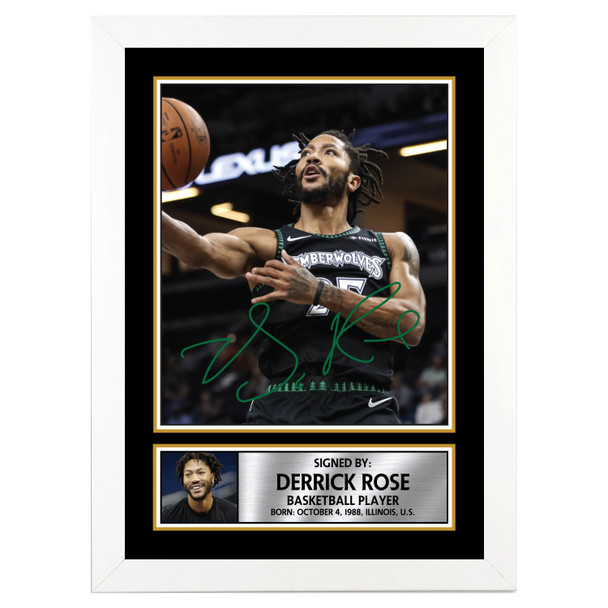 Derrick Rose - Basketball Player - Autographed Poster Print Photo Signature GIFT
