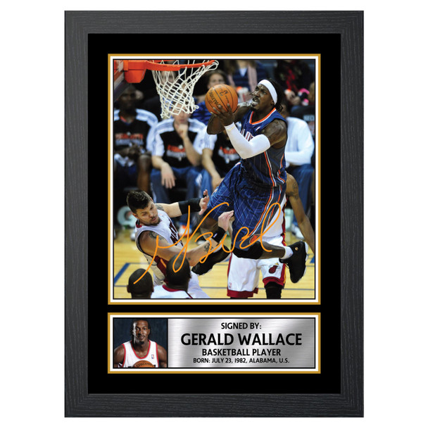 Gerald Wallace 2 - Basketball Player - Autographed Poster Print Photo Signature GIFT
