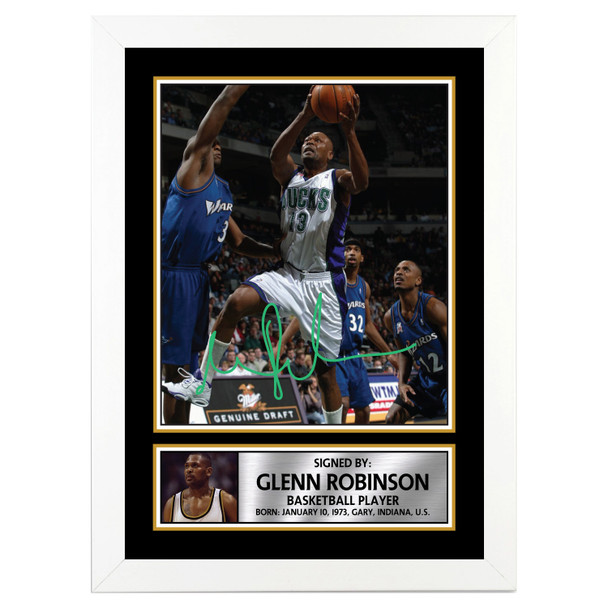 Glenn Robinson - Basketball Player - Autographed Poster Print Photo Signature GIFT