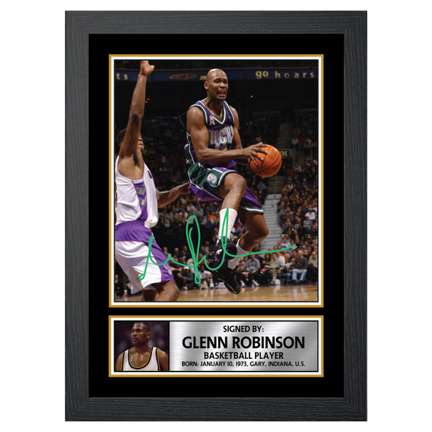 Glenn Robinson 2 - Basketball Player - Autographed Poster Print Photo Signature GIFT