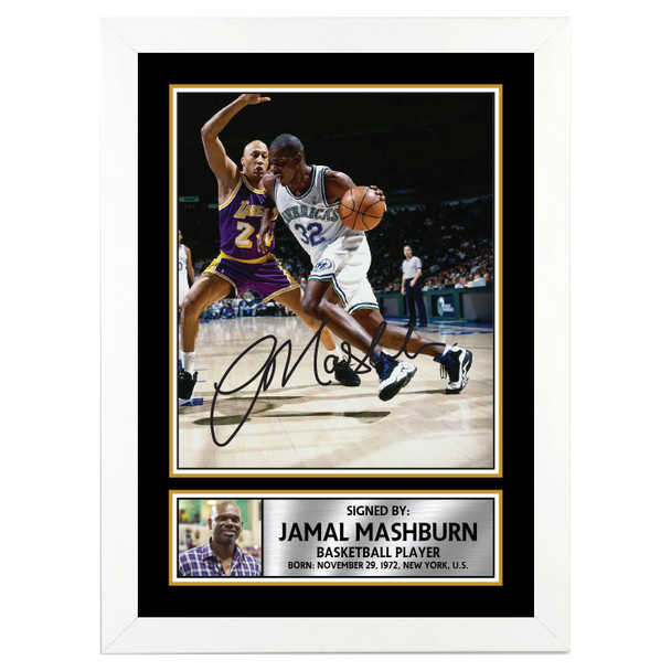 Jamal Mashburn - Basketball Player - Autographed Poster Print Photo Signature GIFT