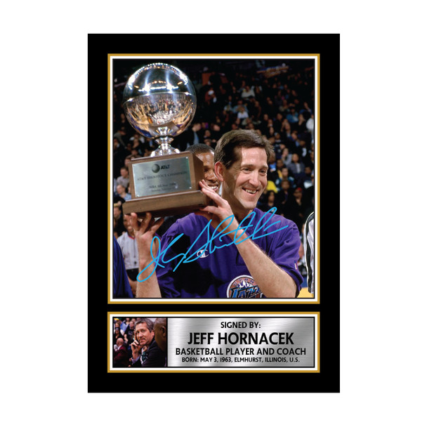 Jeff Hornacek - Basketball Player - Autographed Poster Print Photo Signature GIFT