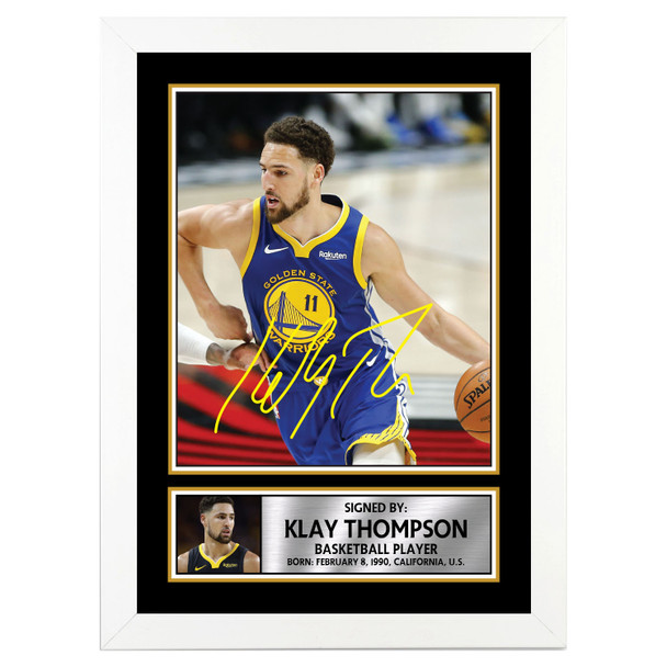 Klay Thompson - Basketball Player - Autographed Poster Print Photo Signature GIFT