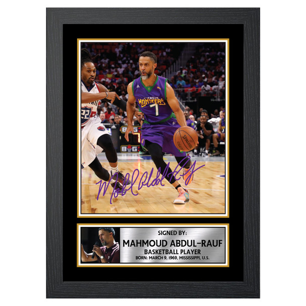 Mahmoud Abdul-Rauf M018 - Basketball Player - Autographed Poster Print Photo Signature GIFT