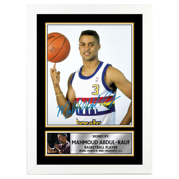 Mahmoud Abdul-Rauf M019 - Basketball Player - Autographed Poster Print Photo Signature GIFT