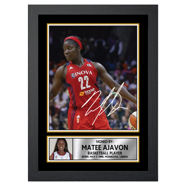 Matee Ajavon M024 - Basketball Player - Autographed Poster Print Photo Signature GIFT
