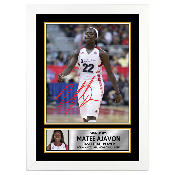 Matee Ajavon M025 - Basketball Player - Autographed Poster Print Photo Signature GIFT