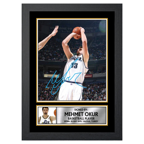 Mehmet Okur M028 - Basketball Player - Autographed Poster Print Photo Signature GIFT