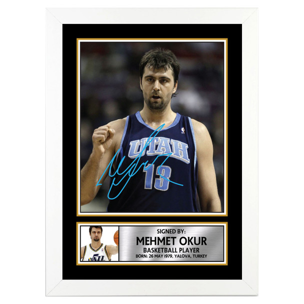 Mehmet Okur M029 - Basketball Player - Autographed Poster Print Photo Signature GIFT