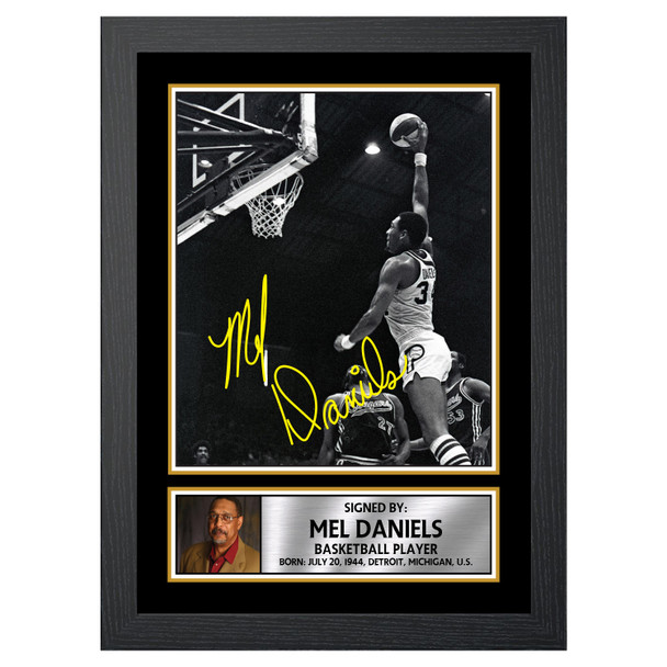 Mel Daniels M030 - Basketball Player - Autographed Poster Print Photo Signature GIFT