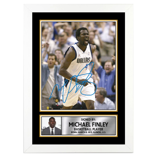 Michael Finley M035 - Basketball Player - Autographed Poster Print Photo Signature GIFT