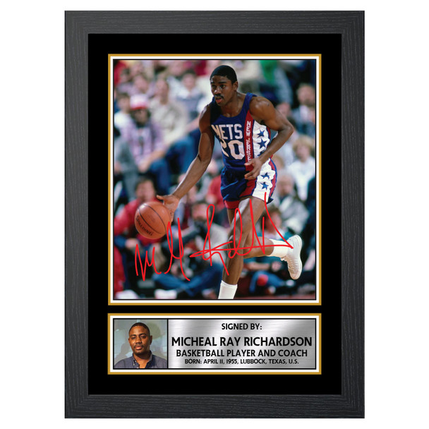 Micheal Ray Richardson M038 - Basketball Player - Autographed Poster Print Photo Signature GIFT