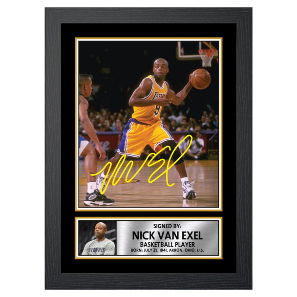 Nick Van Exel M052 - Basketball Player - Autographed Poster Print Photo Signature GIFT