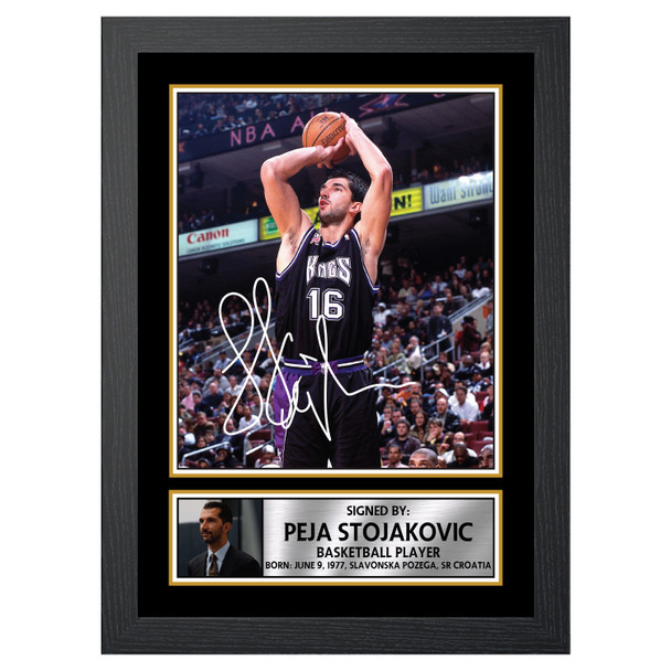 Peja Stojakovic M072 - Basketball Player - Autographed Poster Print Photo Signature GIFT