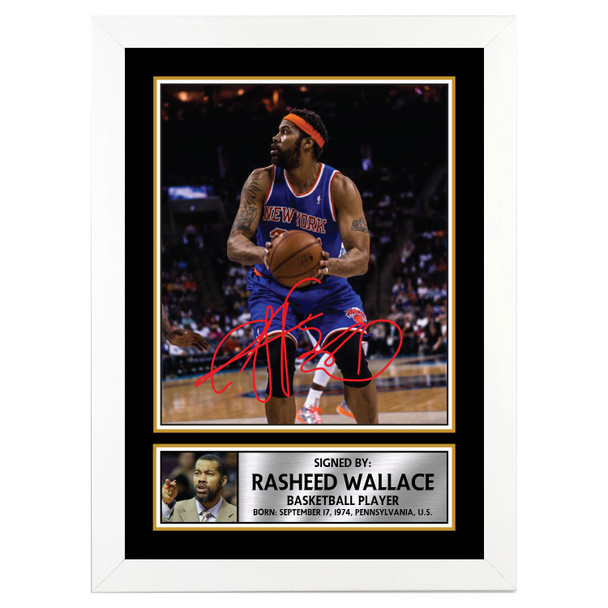 Rasheed Wallace M083 - Basketball Player - Autographed Poster Print Photo Signature GIFT