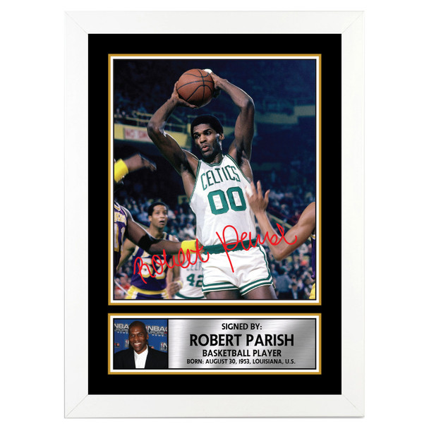 Robert Parish M095 - Basketball Player - Autographed Poster Print Photo Signature GIFT