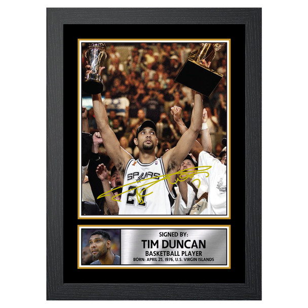Tim Duncan M112 - Basketball Player - Autographed Poster Print Photo Signature GIFT