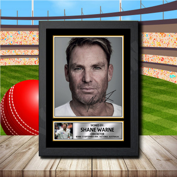 Shane Warne 2 - Signed Autographed Cricket Star Print